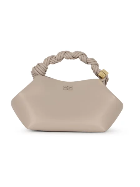 Torebka crossbody Ganni z klapami beżowa