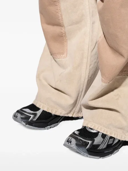 Sneakerși Balenciaga cu șireturi din dantelă negru