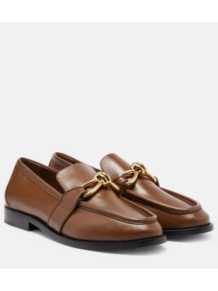 Pantofi loafer Bottega Veneta din piele maro