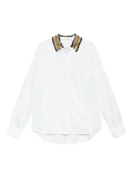 Kołnierzykowy koszula Maliparmi biała