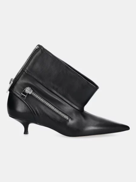 Δερμάτινες μπότες JW Anderson Biker Kitten Heel γυναικείες μαύρο