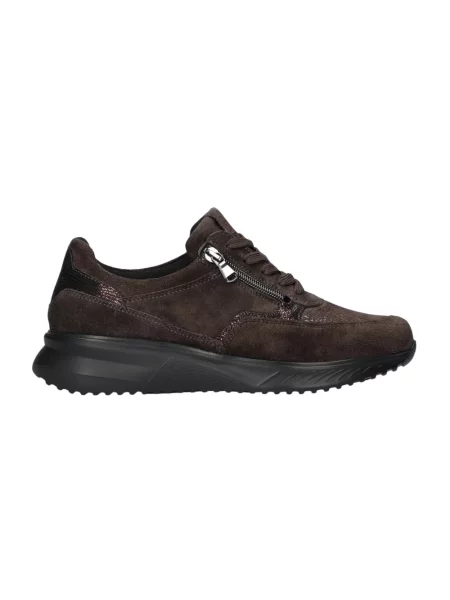 Sneakersy Waldläufer skórzane brązowe