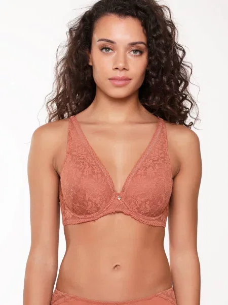 Бюстгальтер с уплотнённой чашкой помаранчевий