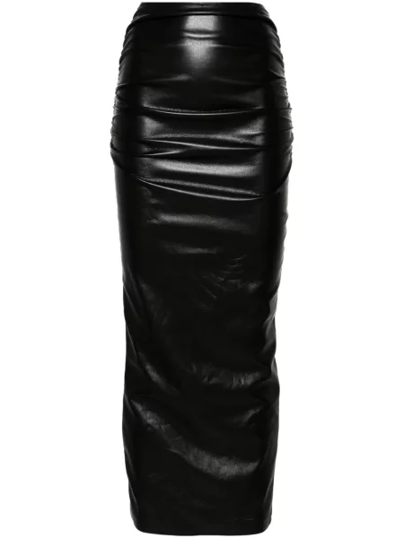 Fustă midi Nanushka până la genunchi negru