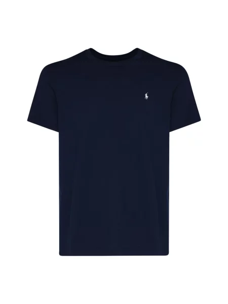 Polo Ralph Lauren T-shirt granatowy gładki niebieskie