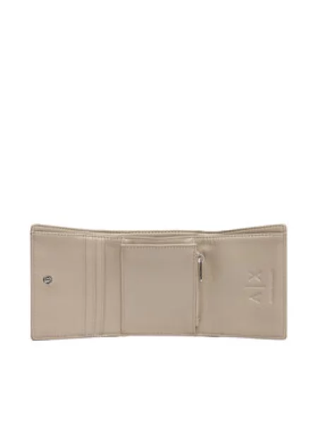 Armani Exchange denarnica iz umetnega usnja bež