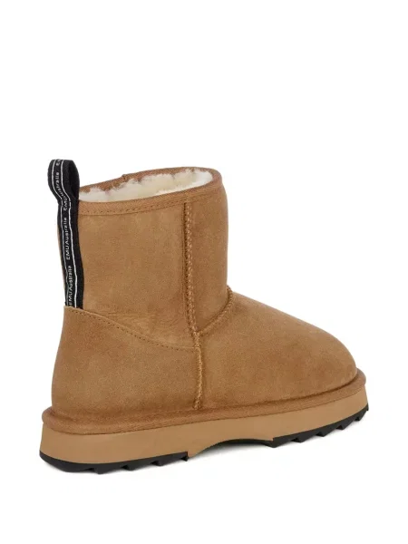 Botine Emu Australia cu platformă din piele de oaie maro