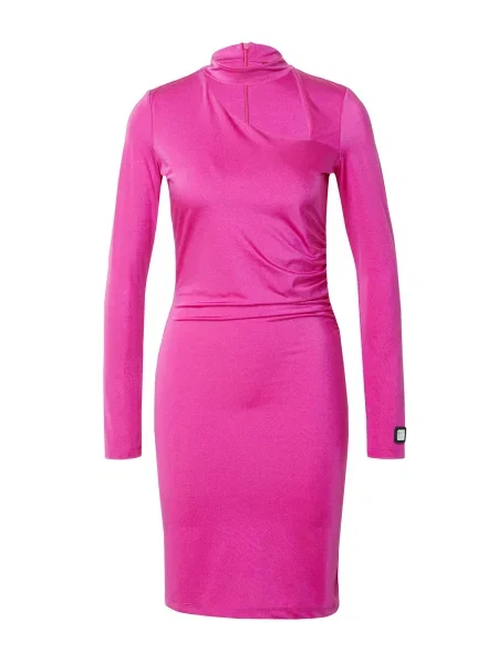 HUGO Rochie Nirasola fucsia / negru alb