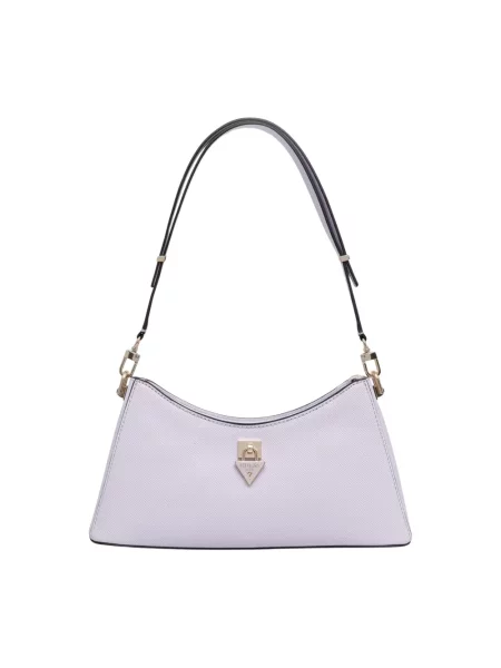 Guess torebka crossbody z imitacji skóry PATSIE fioletowa