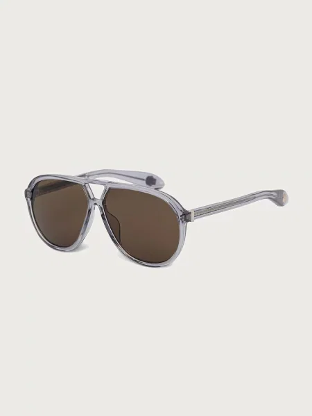 Alexander McQueen okulary przeciwsłoneczne pilotki męskie szare