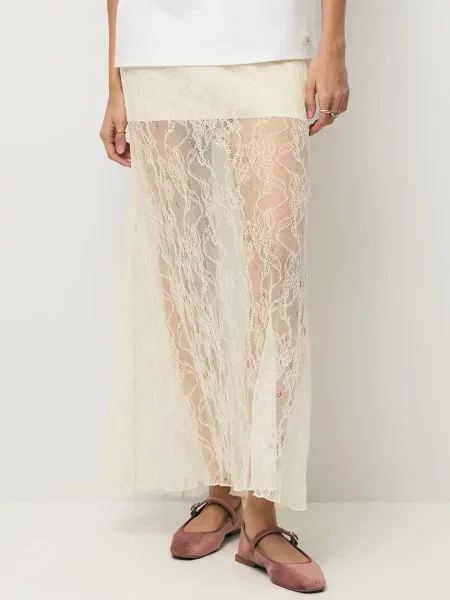 BIZUU spódnica FLACE beżowa