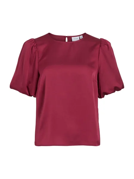 VILA Bluză VIEllette vin roșu