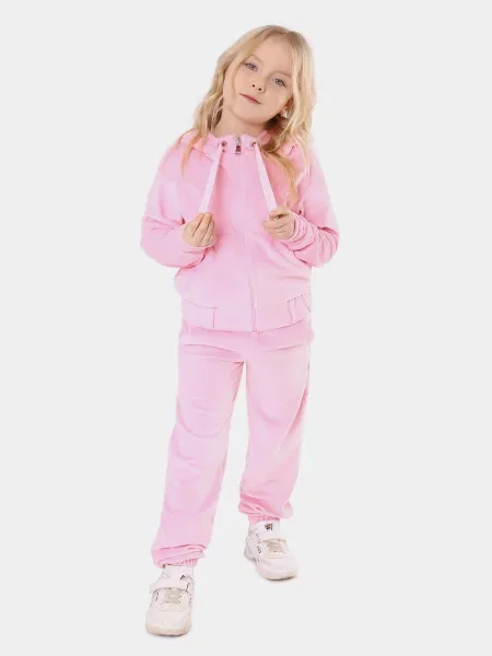 Велюровий Дитячий Спортивний костюм Timbo рожевий