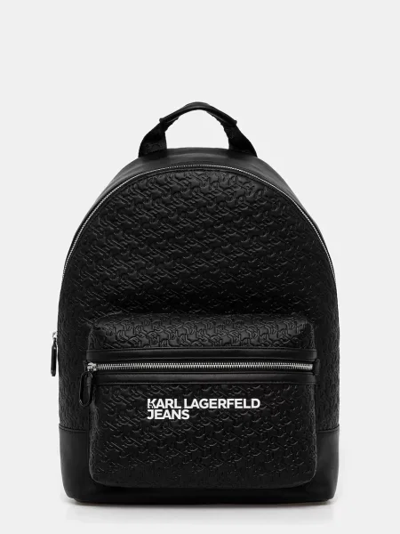 Karl Lagerfeld Jeans rucsac mare cu imprimeu negru