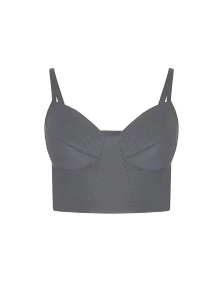 Топ Femif шкіра/штучна шкіра сірий