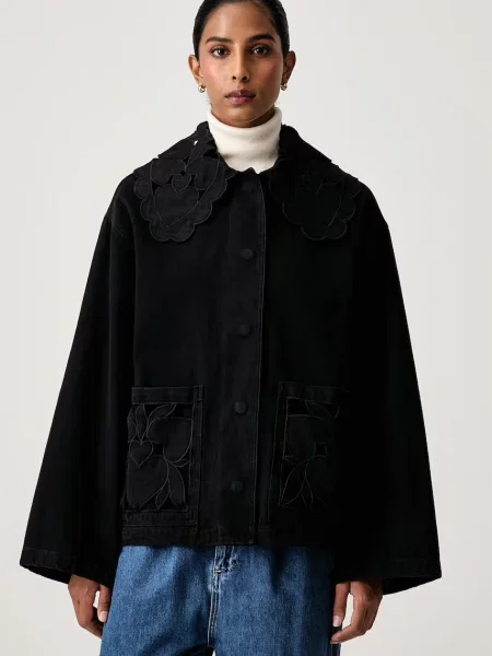 Farm Rio jachetă pentru femei din denim negru