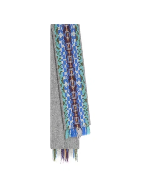 Fular Dries Van Noten de lână gri
