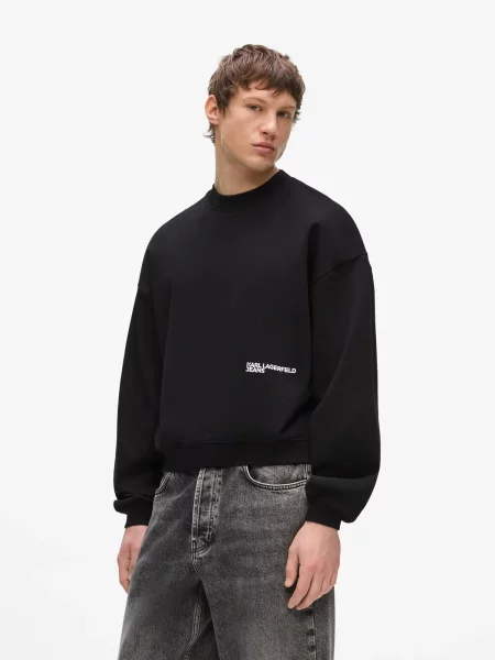 KARL LAGERFELD JEANS Mikina čierna biela