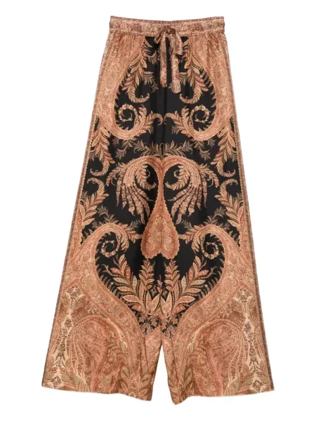 Pantaloni Zimmermann cu imagine cu model paisley negru