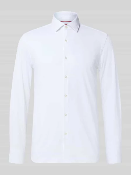 Koszula biznesowa o kroju slim fit z czystej bawełny model KENNO' Hugo biała