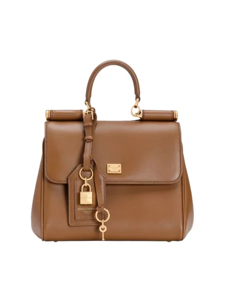 Torebka Dolce And Gabbana skórzana brązowa