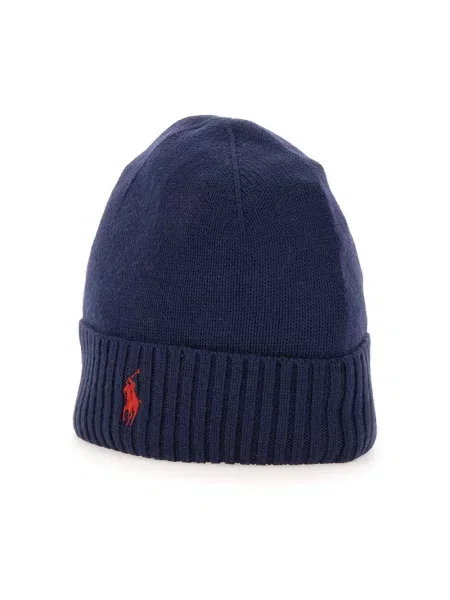 Czapka Ralph Lauren wełniana niebieska