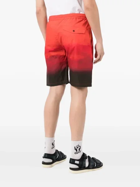 Pantaloni scurți Maharishi cu imagine roșu