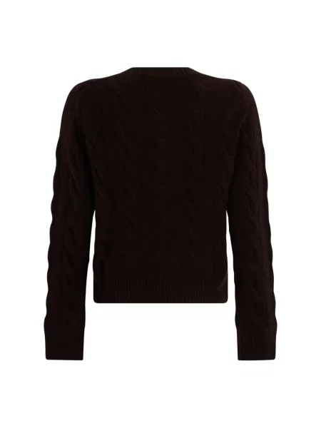 Sweter z dzianiny o kroju regular fit z mieszanki wełny i kaszmiru Polo Ralph Lauren brązowy