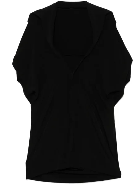 Rochie Yohji Yamamoto cu decolteu în V de costum negru