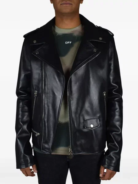 Geanta de piele Philipp Plein negru