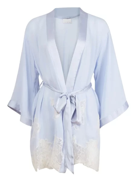 Халат Fleur Du Mal с дантела синьо