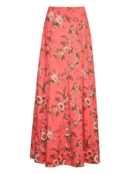 Fustă Cara Cara din satin cu model floral cu imagine roz