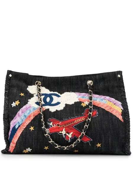Kabelka Chanel Pre-owned modrá