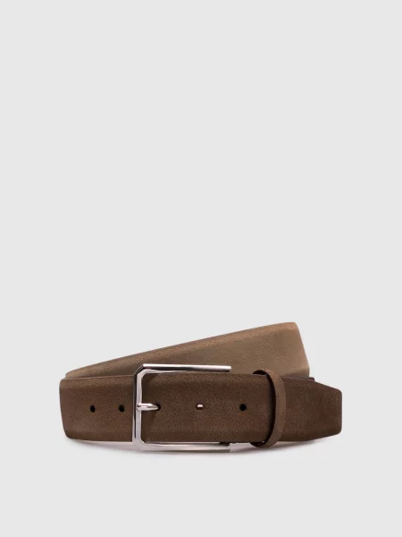 Замшевий з логотипом Santoni бежевий