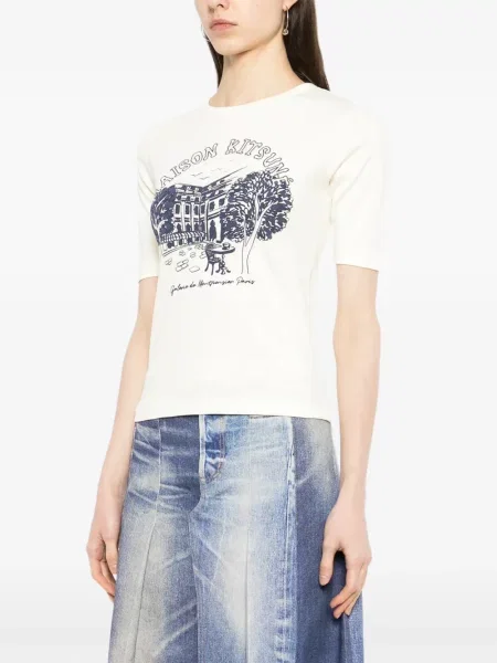 Tricou Maison Kitsune galben