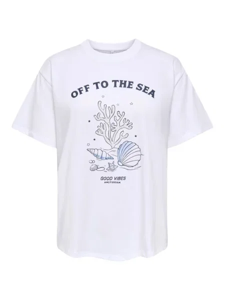 ONLY T-Shirt Celine λευκό