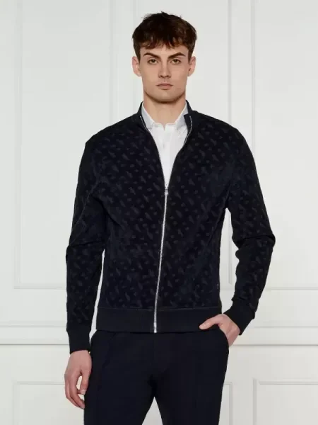 BOSS BLACK Pulóver H-Siza 08 frottír fekete