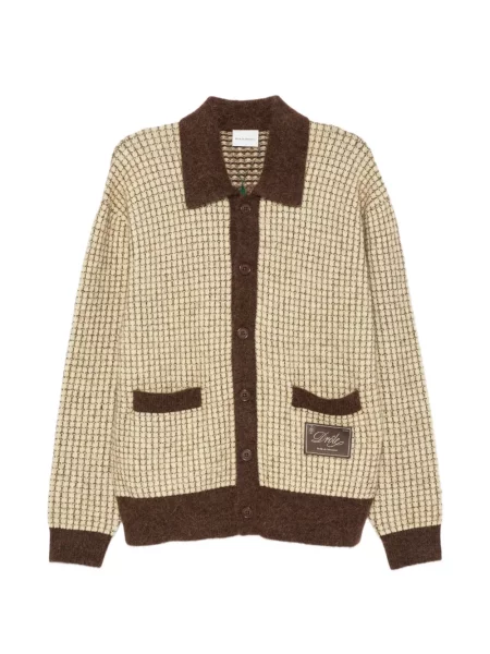 Cardigan Drole De Monsieur tricotate cu autograf galben