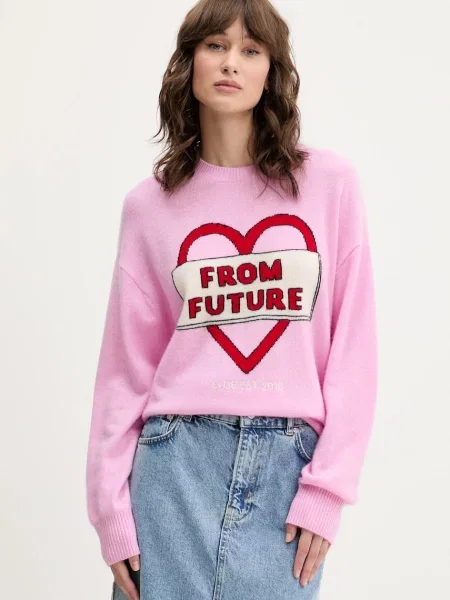 FROM FUTURE pulover de cașmir light roz
