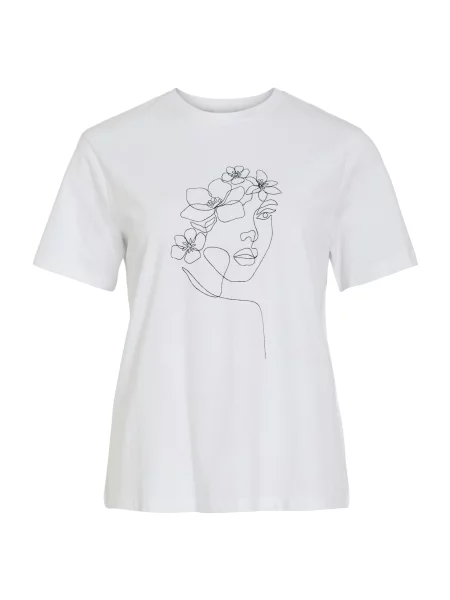 VILA Tricou VINORA negru alb