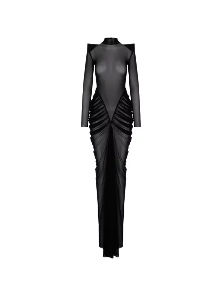 Rochie maxi V:pm Atelier cu volane negru