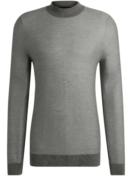 Hanorac crewneck Boss de mătase gri