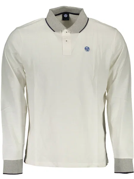 Polo majica North Sails z dolgimi rokavi bela