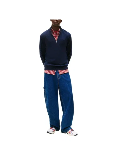 Sveter Tommy Hilfiger modrá