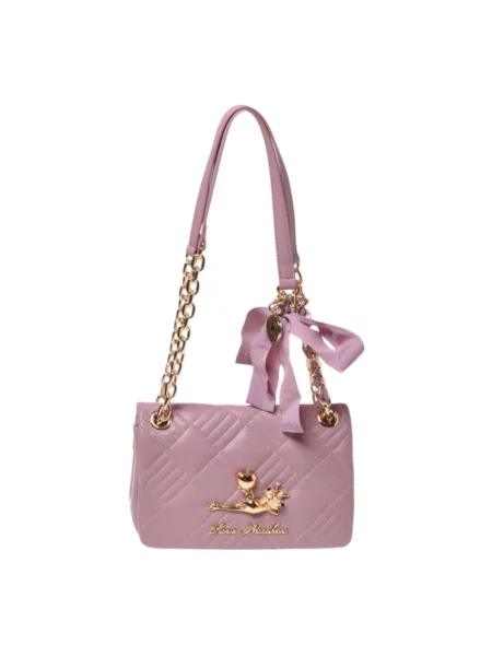 Torebka Love Moschino skórzana różowa