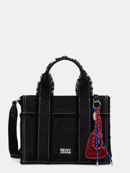 DKNY geantă shopper pentru femei din denim negru