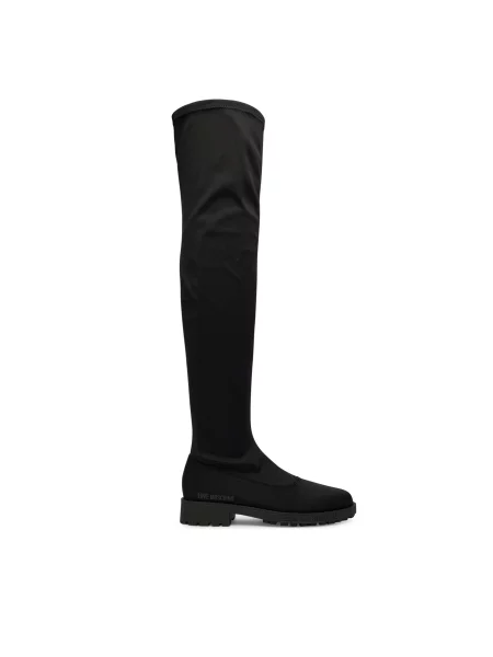 LOVE MOSCHINO Čizme preko koljena crna