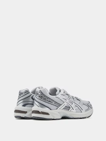 Кожаные повседневные кроссовки Asics серые