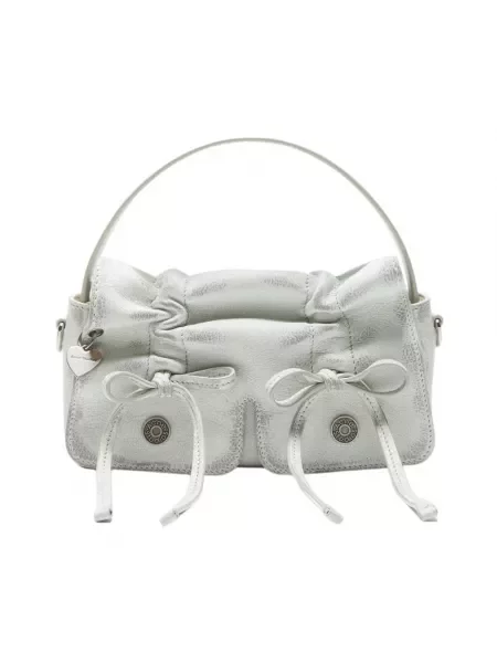 Torebka skórzana Acne Studios skórzana retro biała