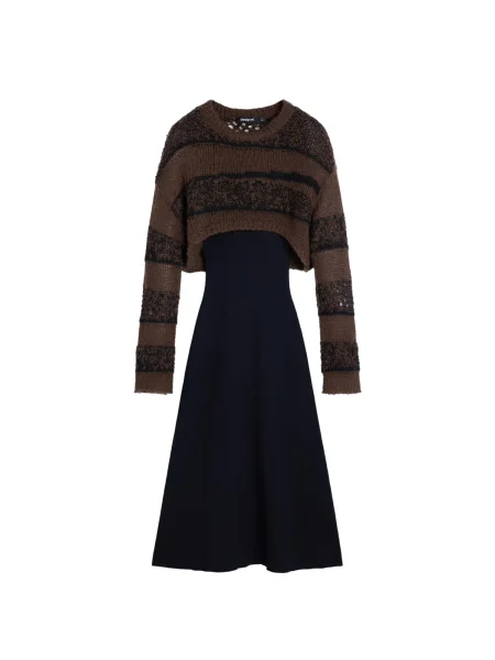 Desigual Haljina smeđa crna